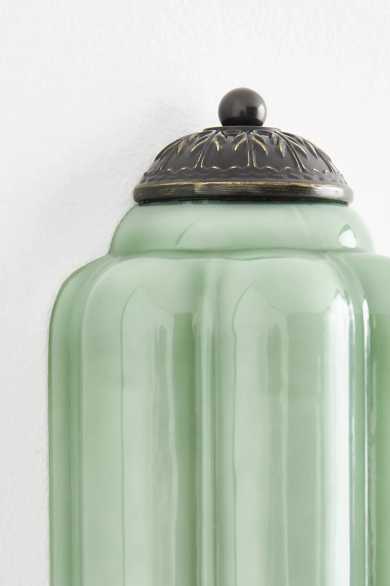 The Eloise Scallop Milk Glass Flush Sconce Wall Light