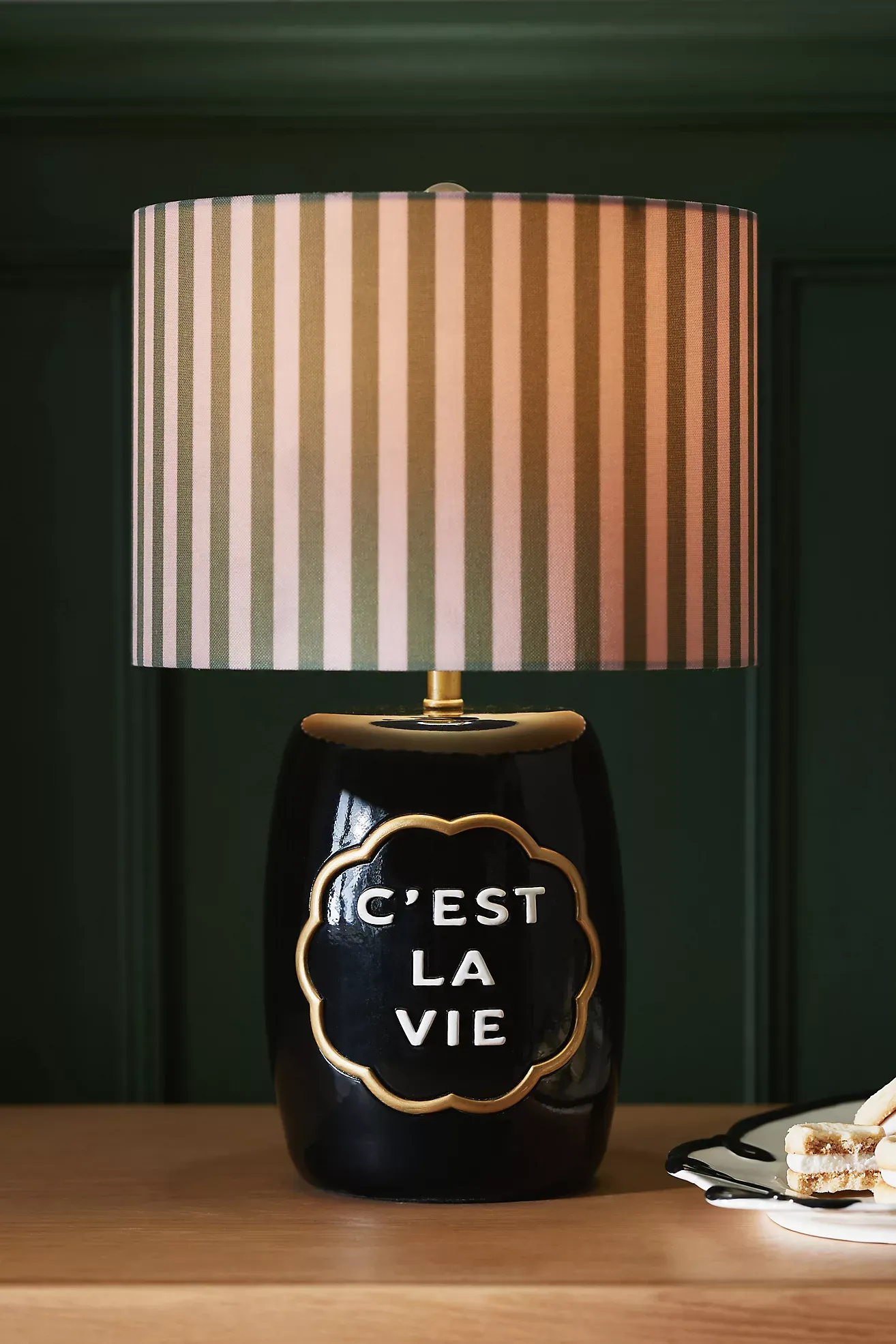 Claudette Text Table Lamp