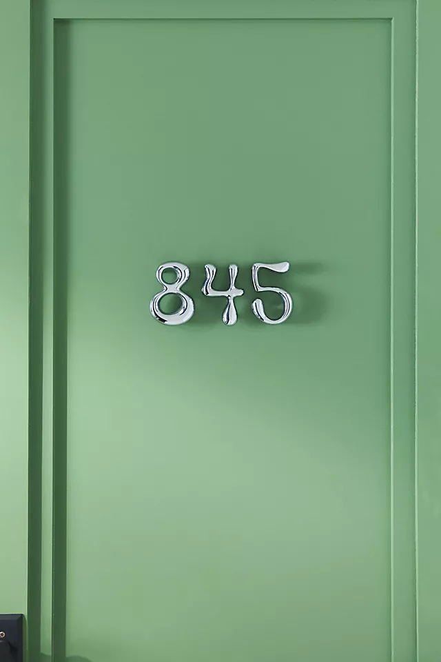 Bubble Polished Chrome House Numbers