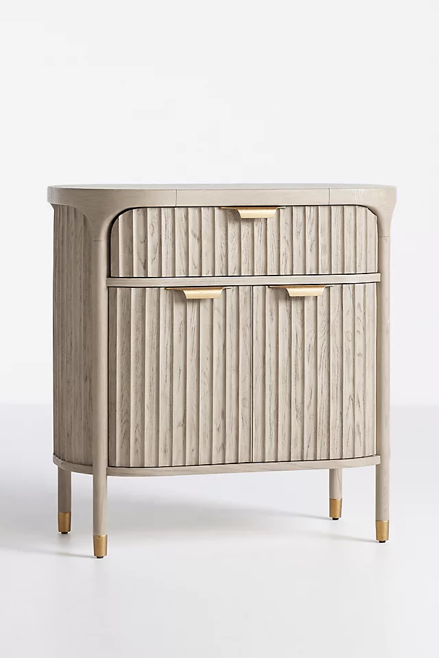 The Isla Fluted-Wood Entryway Cabinet