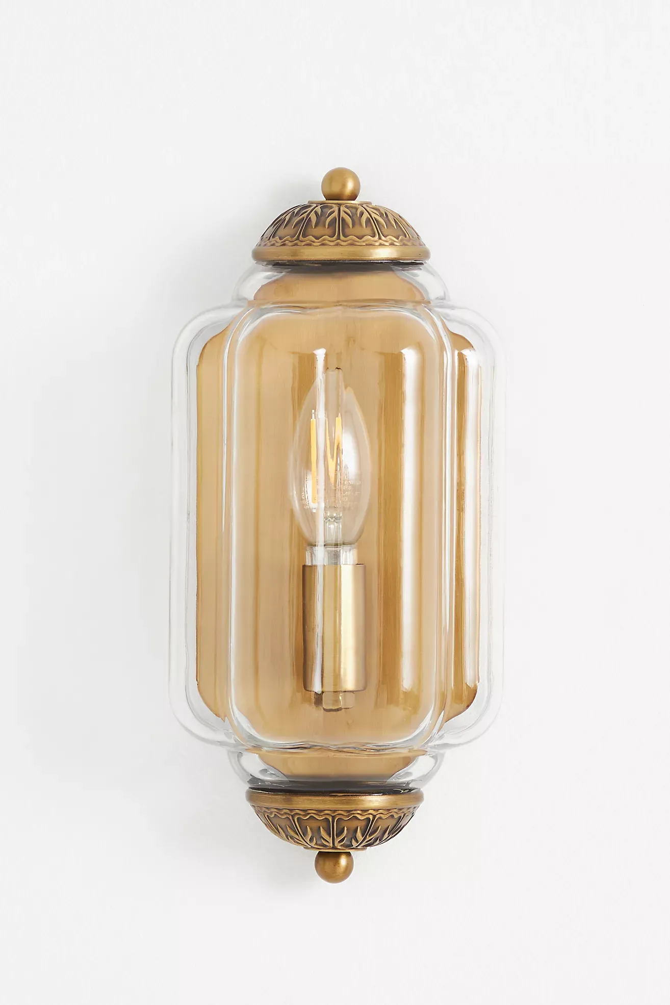 The Eloise Scallop Milk Glass Flush Sconce Wall Light