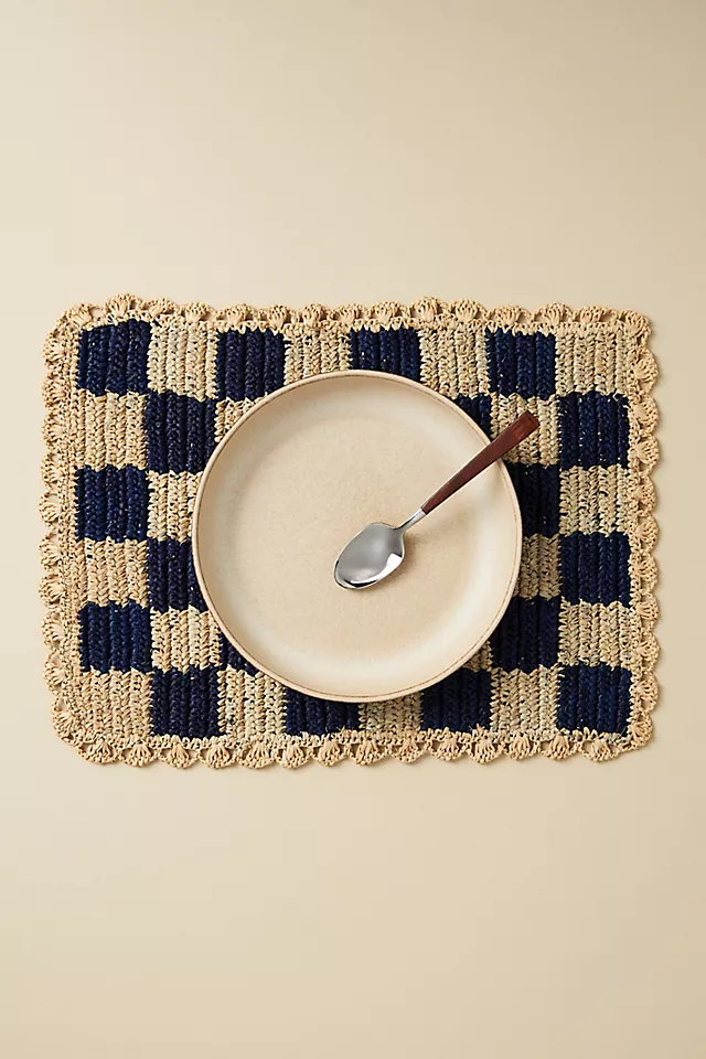 Handwoven Checkered Placemat