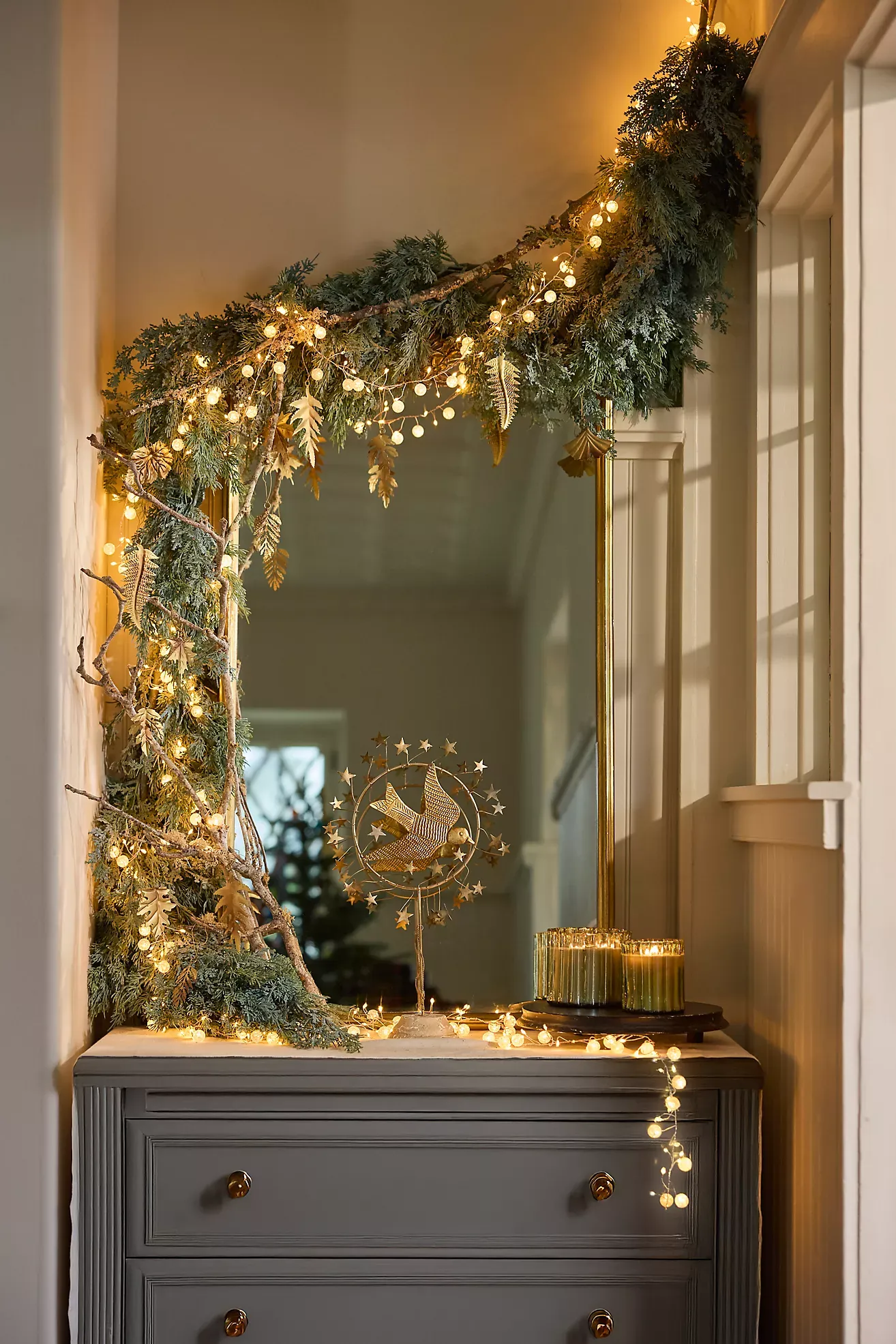 Stargazer Twinkling Clear Beaded Light Garland