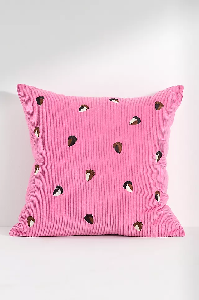 Velvet Corduroy Embroidered Icon Pillow