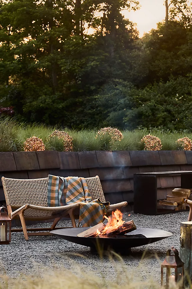 Weathering Steel Low Bowl Fire Pit