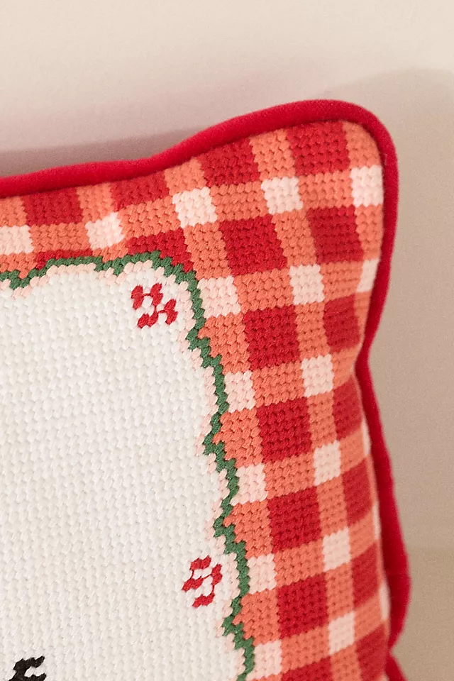 Furbish Studio Holiday Petite Needlepoint Pillow