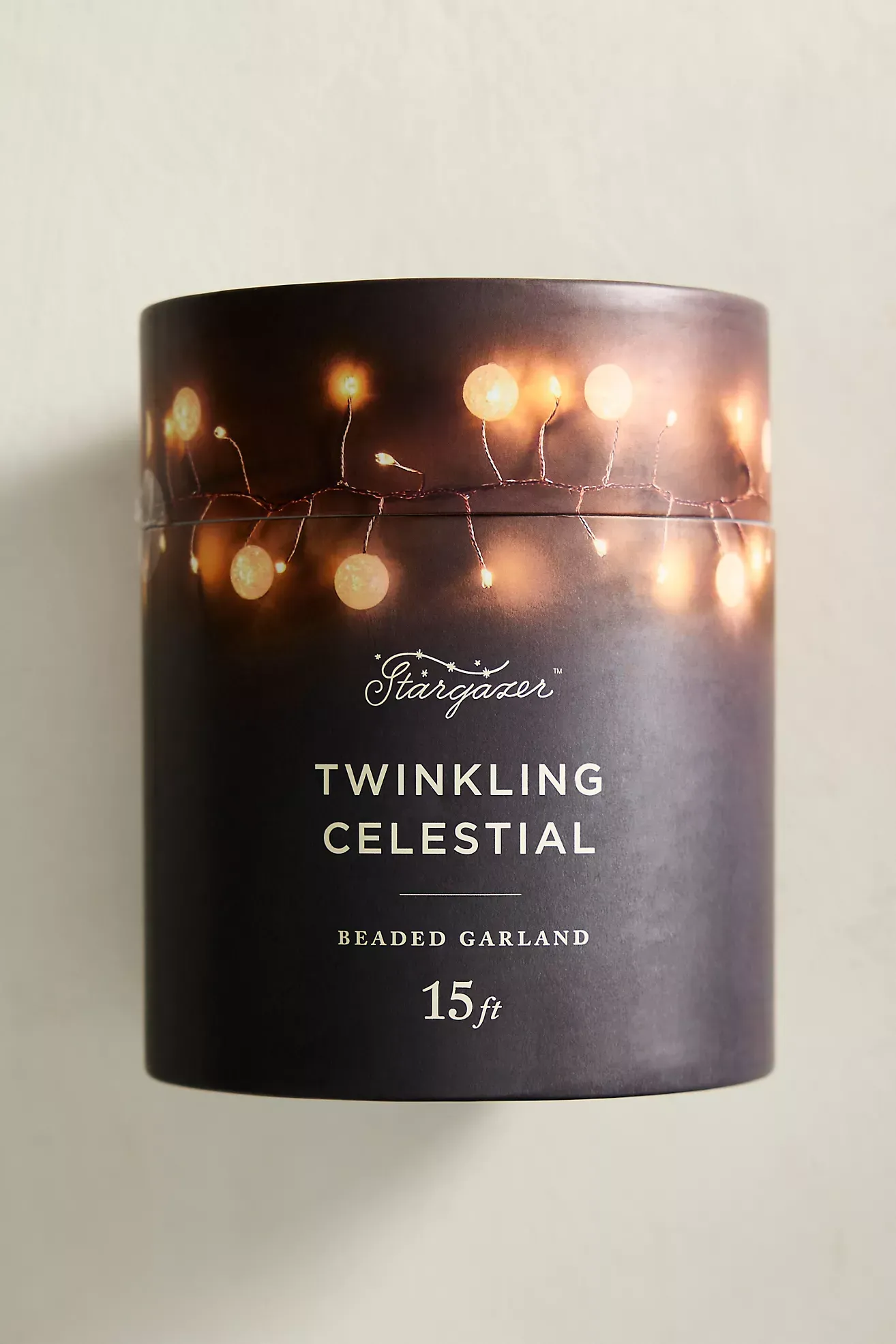 Stargazer Twinkling Clear Beaded Light Garland