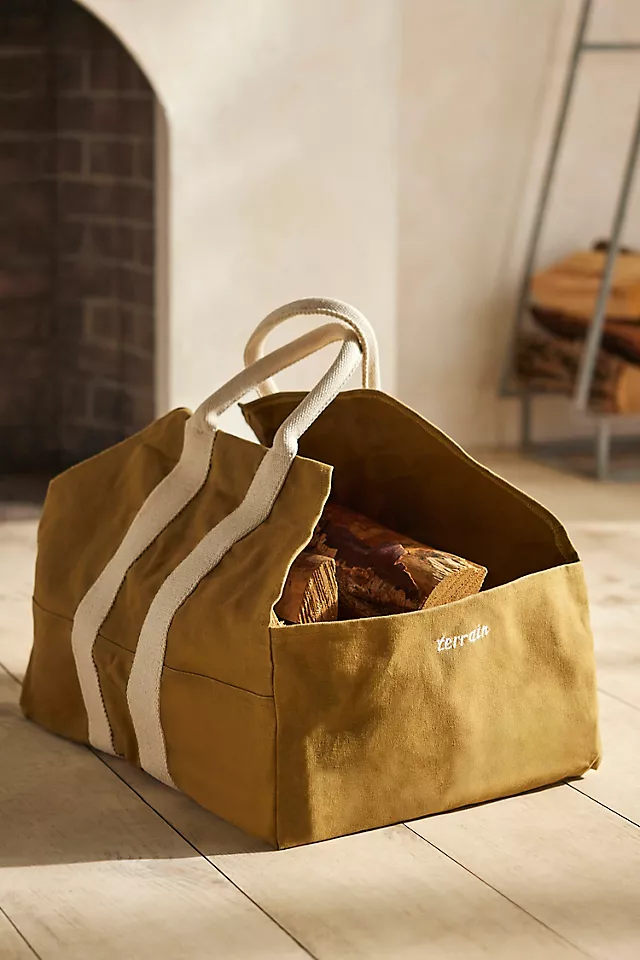 Waxed Canvas Log Carrier