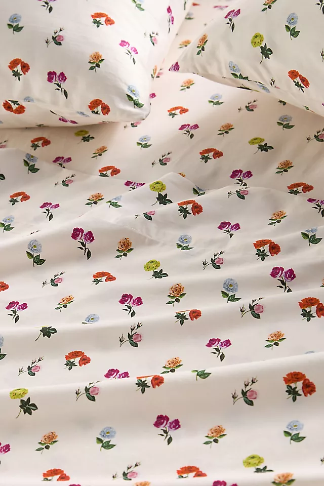 The Organic Cotton Sateen Printed Sheet Set by Maeve