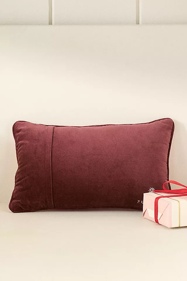 Furbish Studio Holiday Petite Needlepoint Pillow