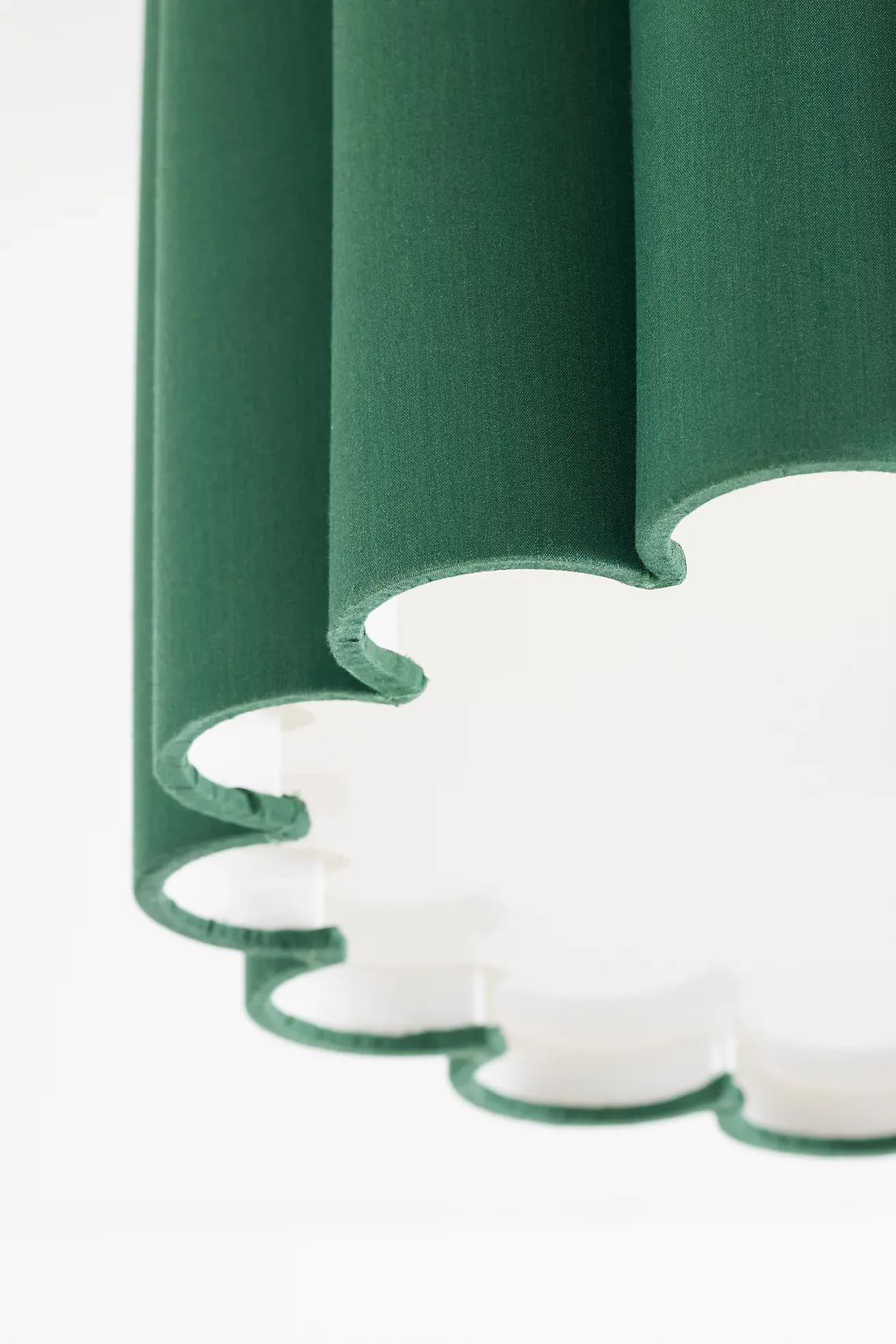 Maeve Scalloped Fabric Flush Mount Ceiling Light