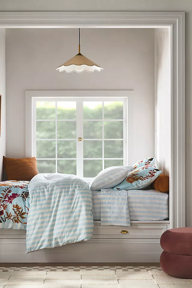 The Organic Cotton Sateen Printed Sheet Set by Maeve