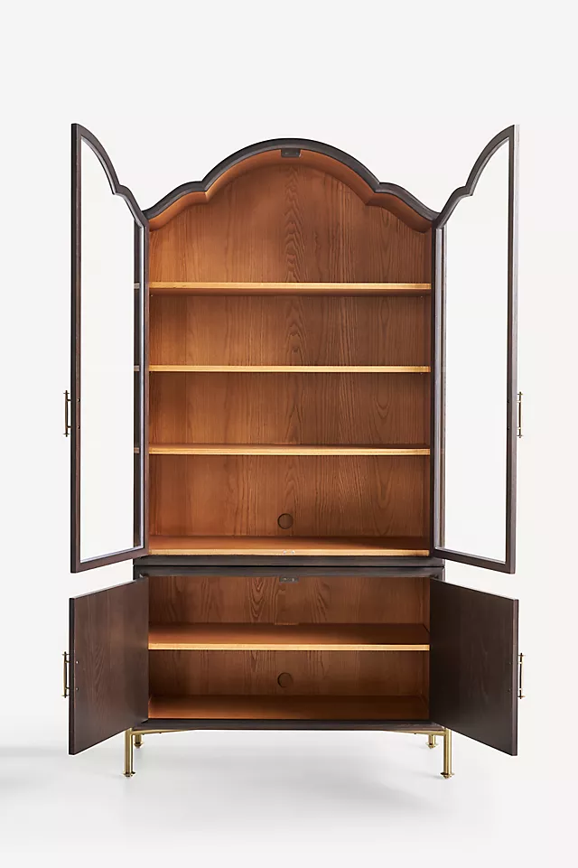 Livia Glass & Wood Storage Hutch
