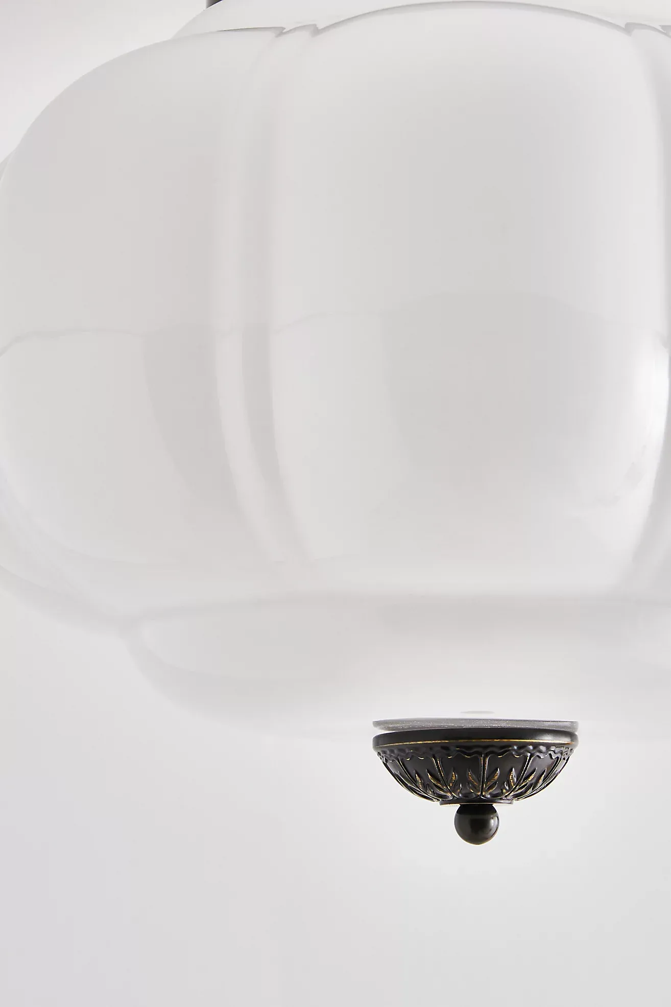 The Eloise Scallop Milk Glass Flush Mount Ceiling Light