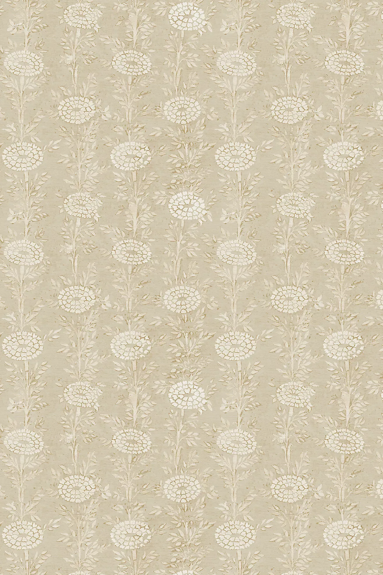 French Marigold Textured Floral Wallpaper