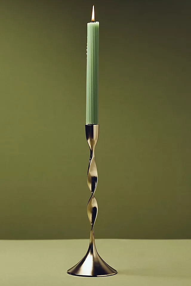 Naya Tinted Brass Lacquer Taper Candle Holder