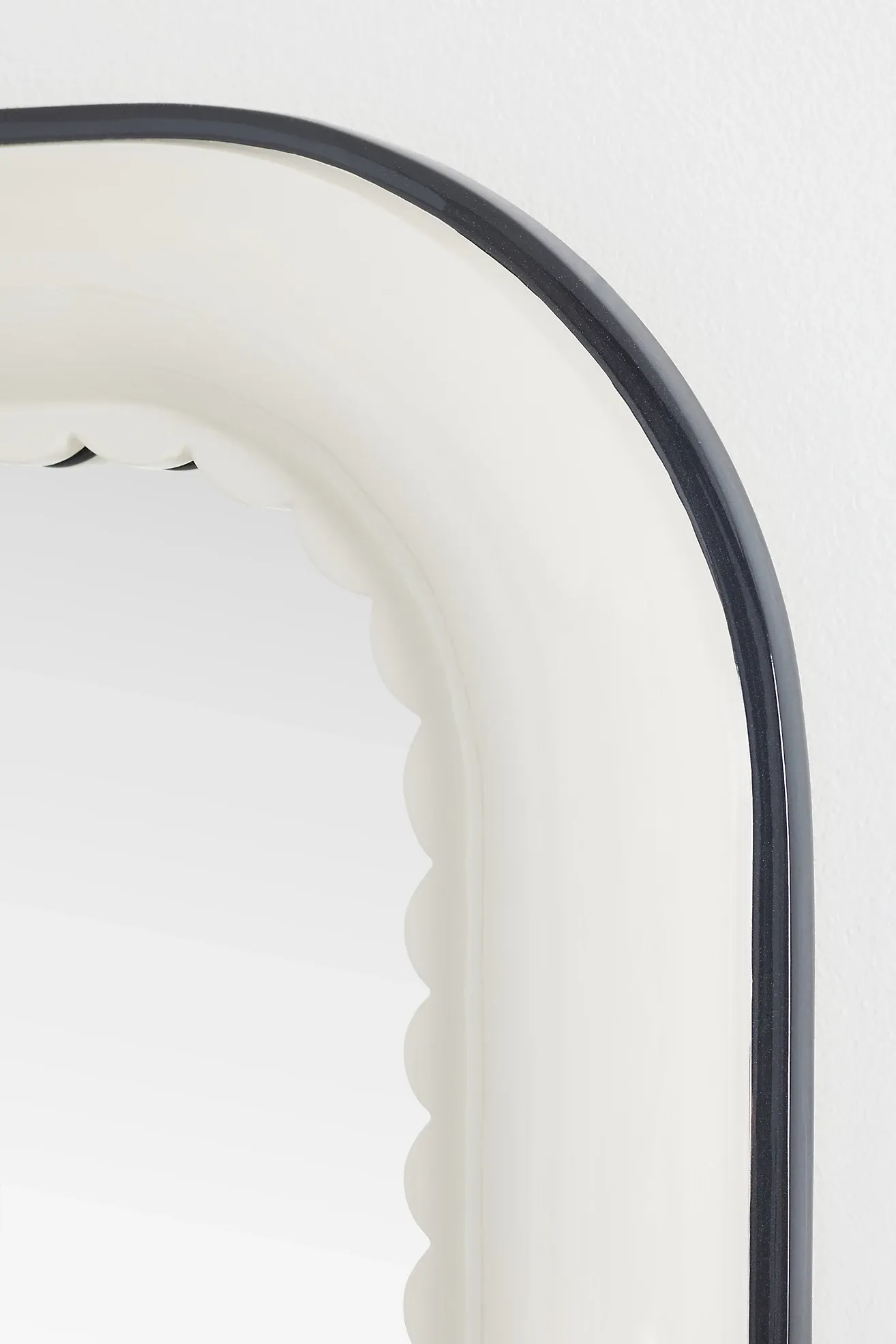 Merritt Scalloped Bath Portrait Wall Mirror