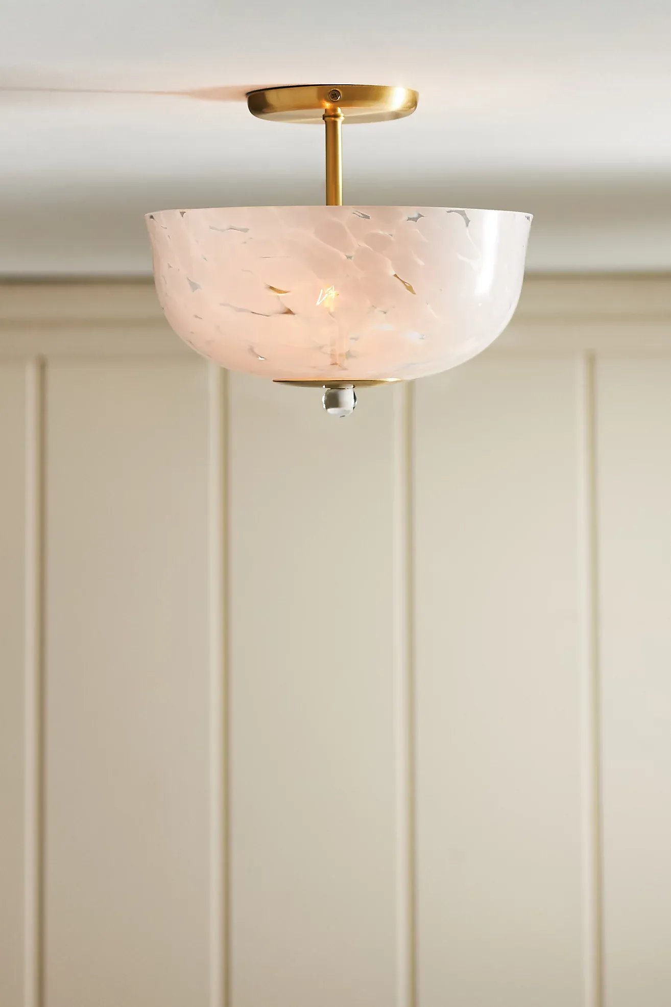 Marguerite Dotted Glass Flush Mount