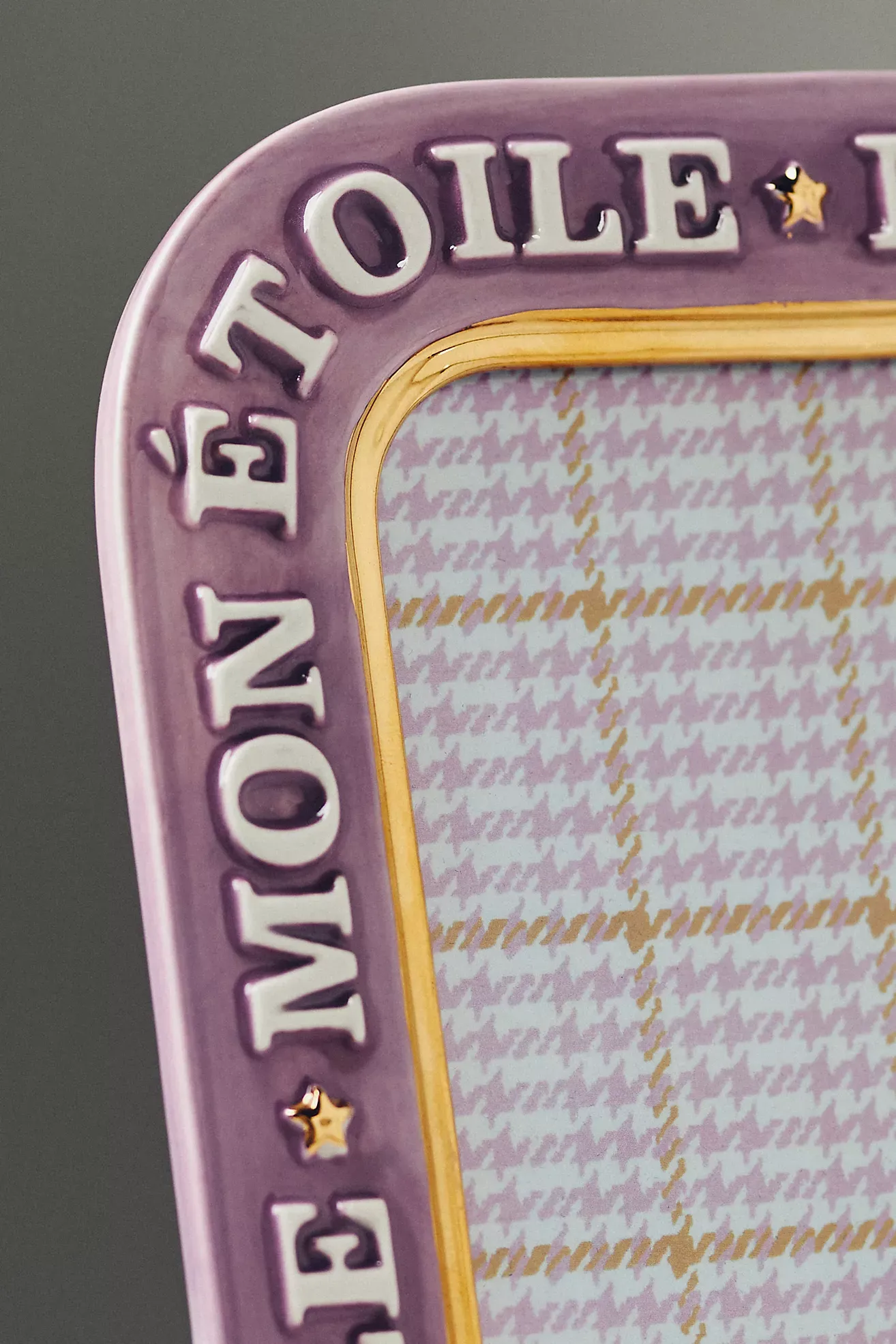 Claudette Text Stoneware Picture Frame