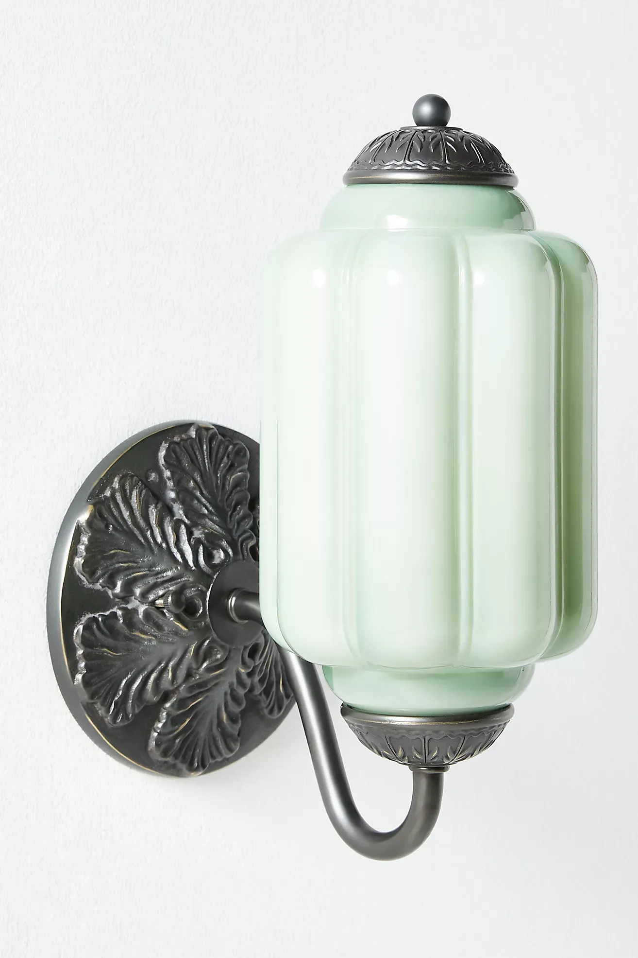 The Eloise Scallop Milk Glass Sconce Wall Light