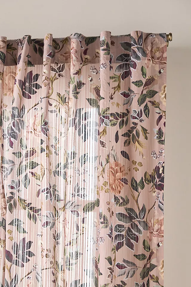 Seren Cotton Sheer Painterly Floral Curtain