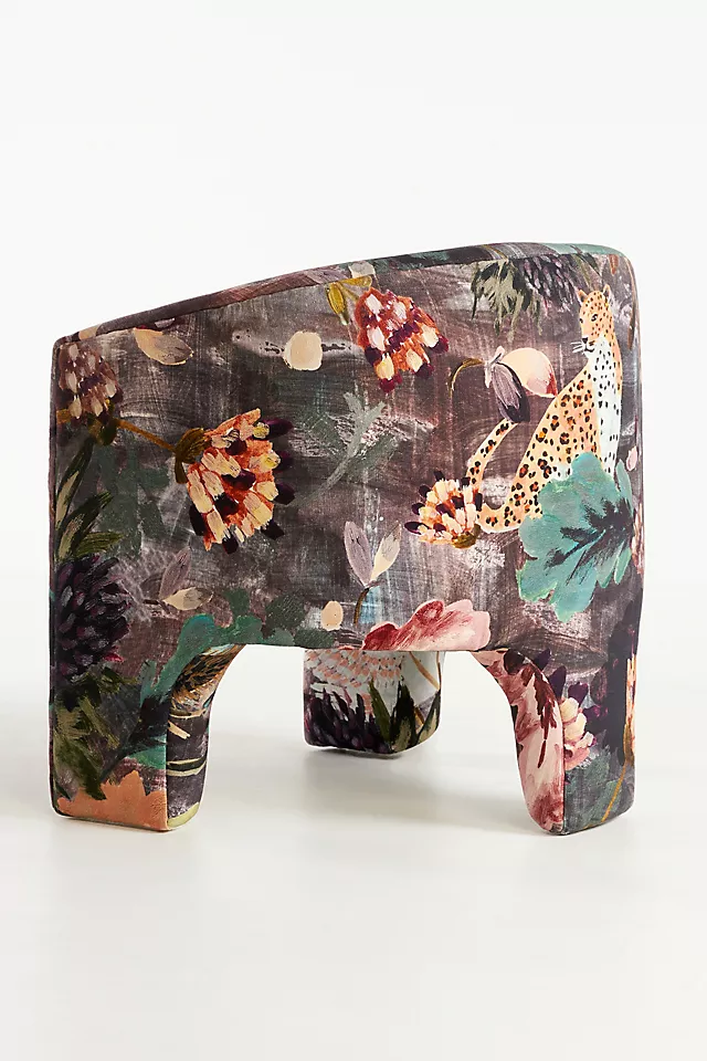 Effie Lena Velvet Tripod Chair