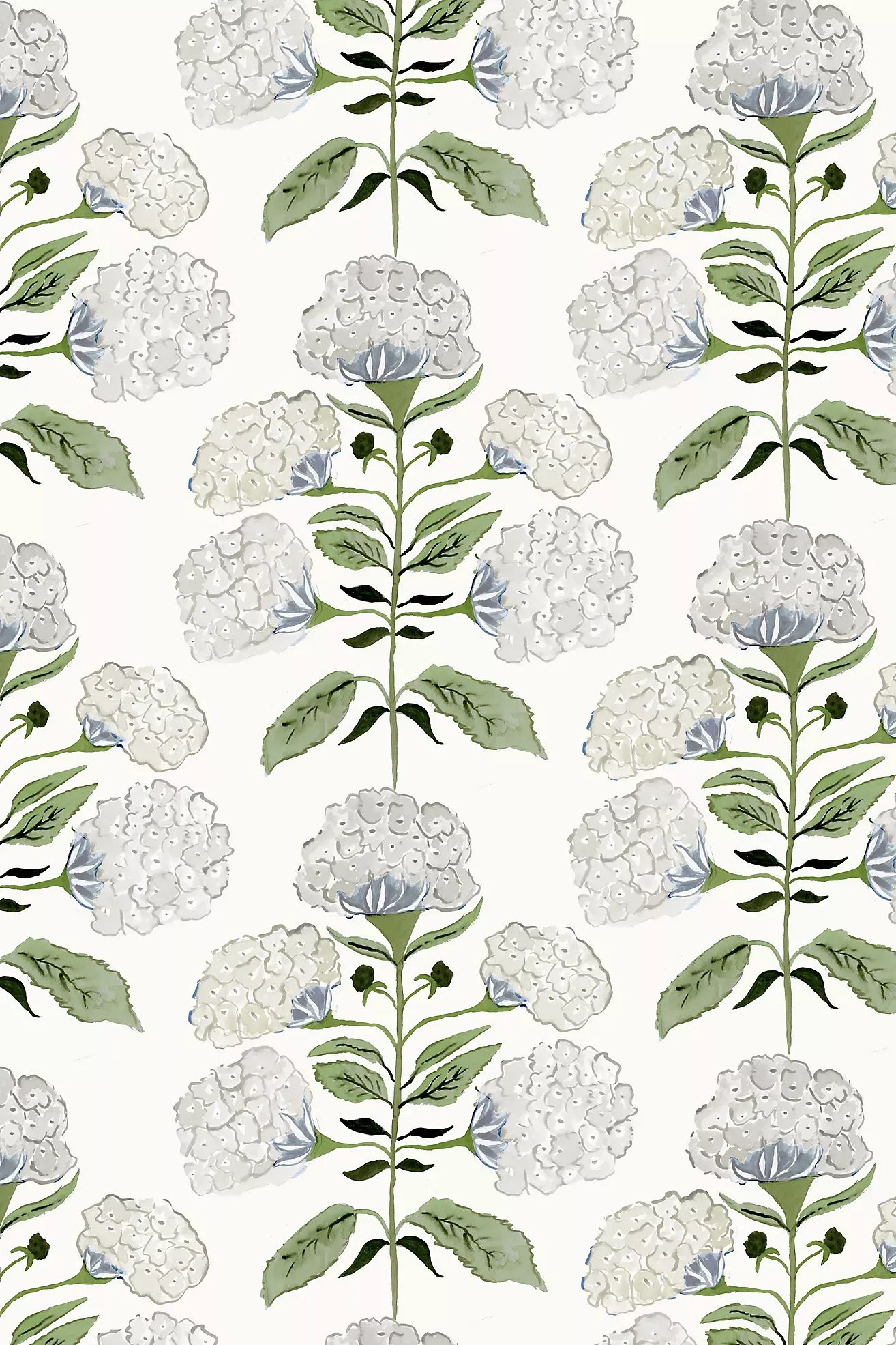 Hydrangea Bloom Floral Peel-and-Stick Wallpaper
