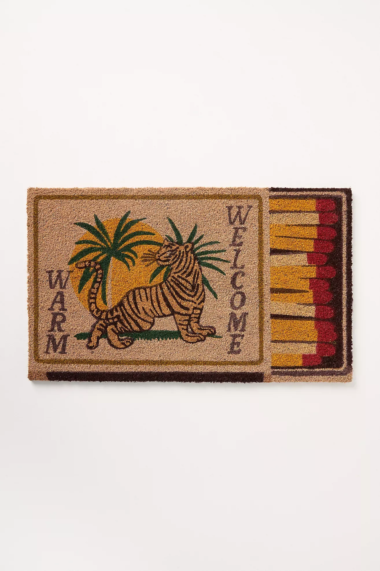 Matchbook Tiger Coir Printed Doormat