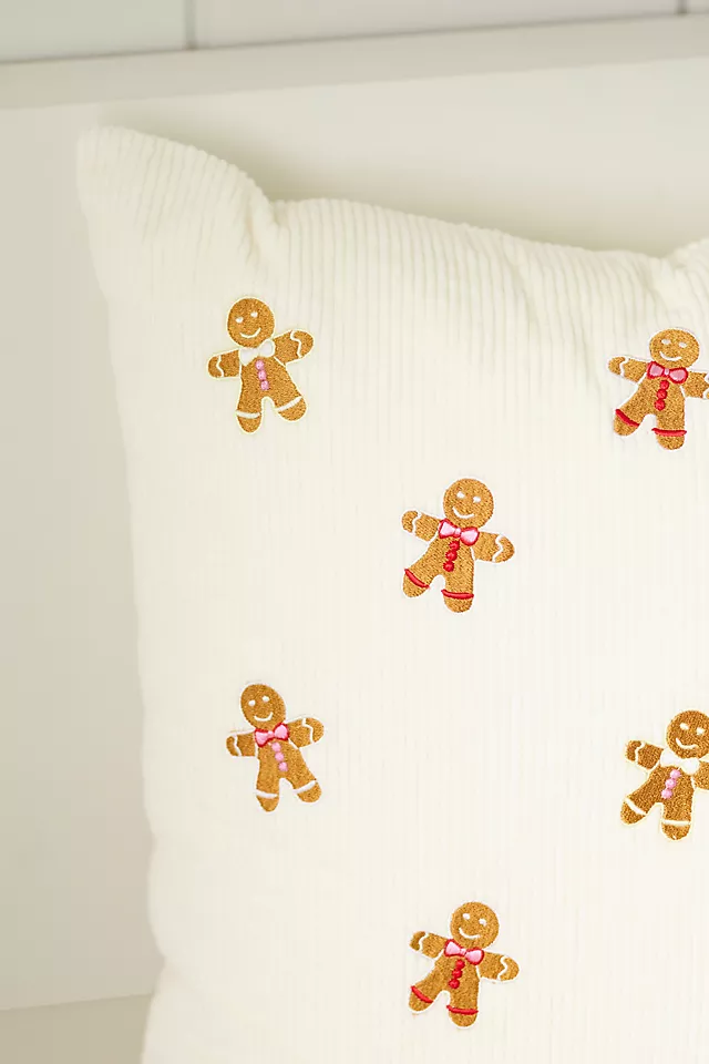 Velvet Corduroy Embroidered Icon Pillow