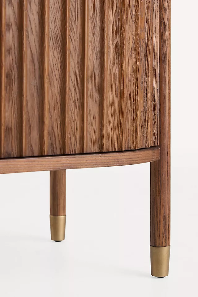 The Isla Fluted-Wood Entryway Cabinet