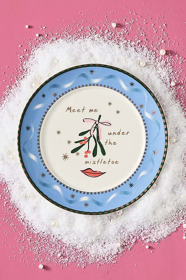 Caroline Stoneware Holiday Dessert Plate