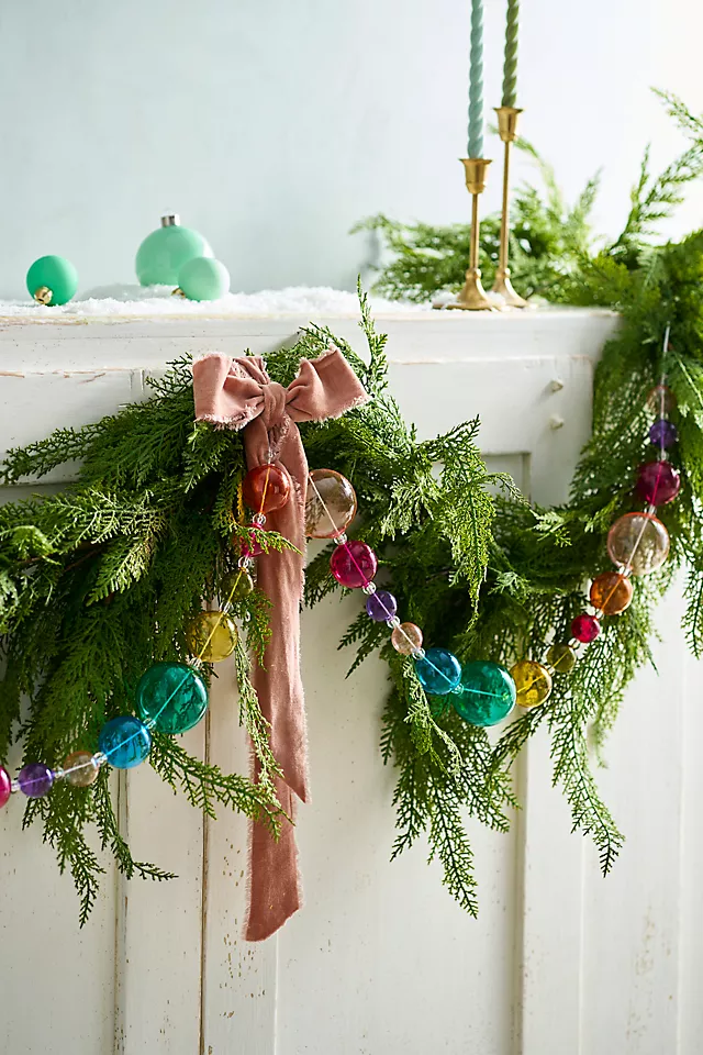 Transparent Glass Bauble Garland