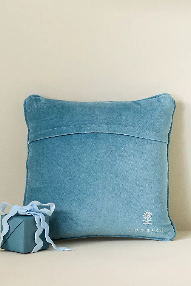 Furbish Studio Holiday Petite Needlepoint Pillow