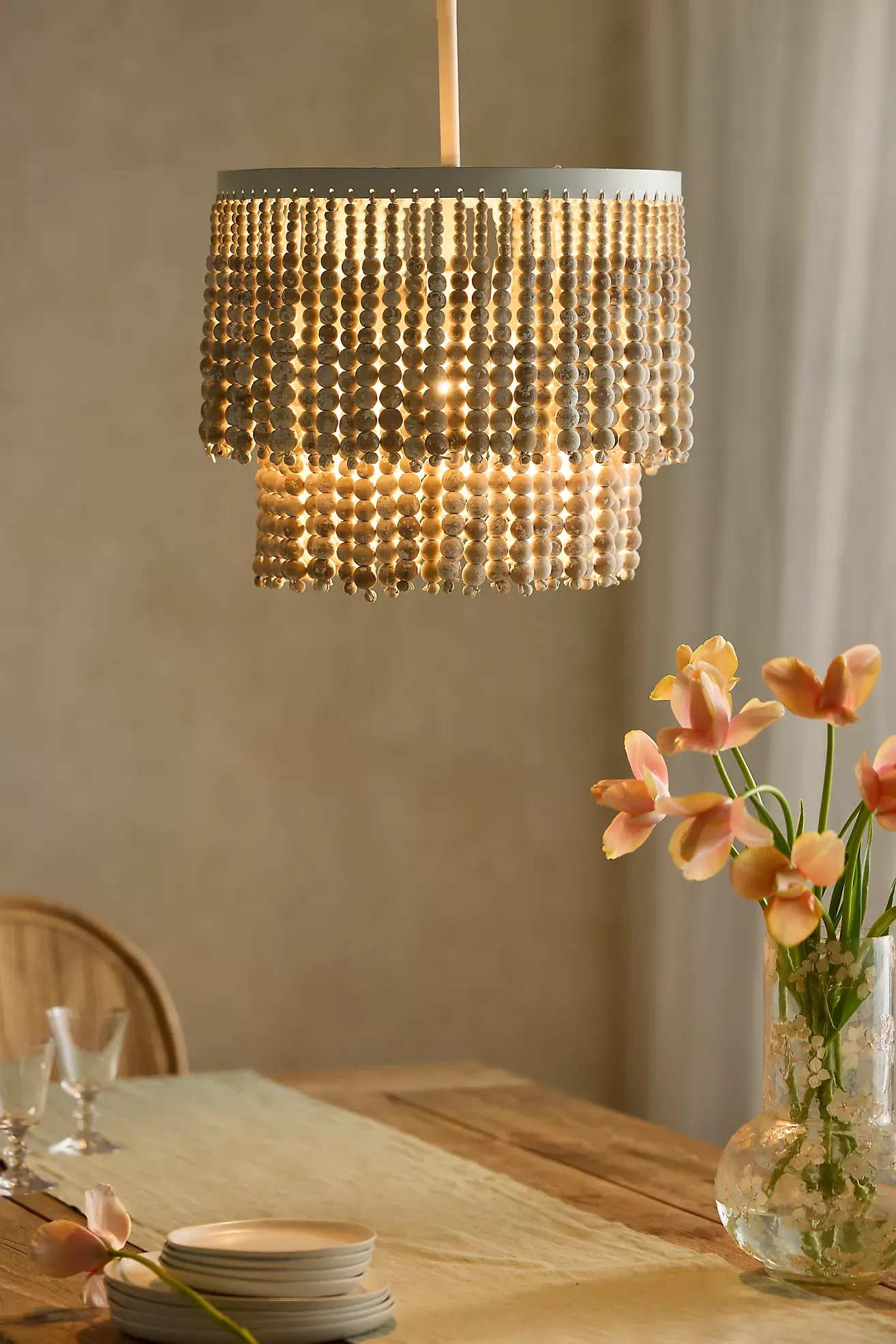 Beaded Flush Mount Ceiling Light