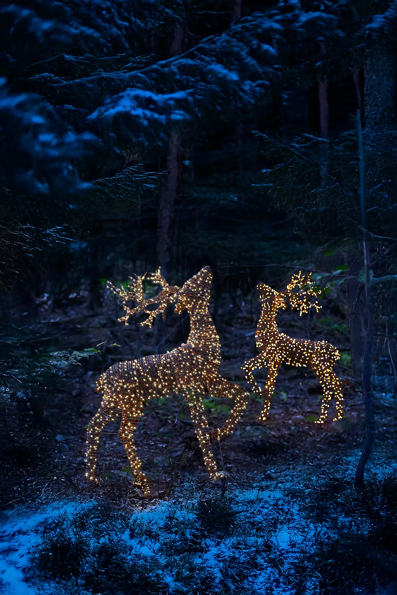 Illuminated Vine Prancing Reindeer