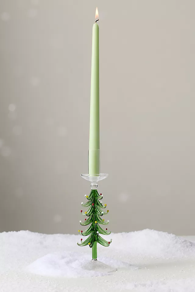 Yuletide Glass Candle Holder