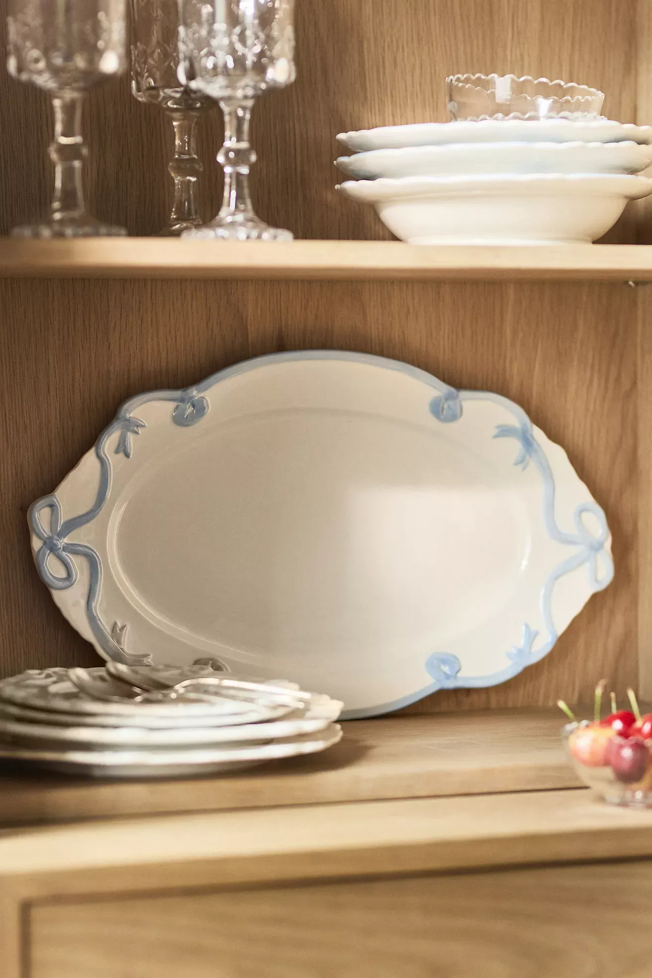 Benedita Bow Ceramic Stoneware Platter