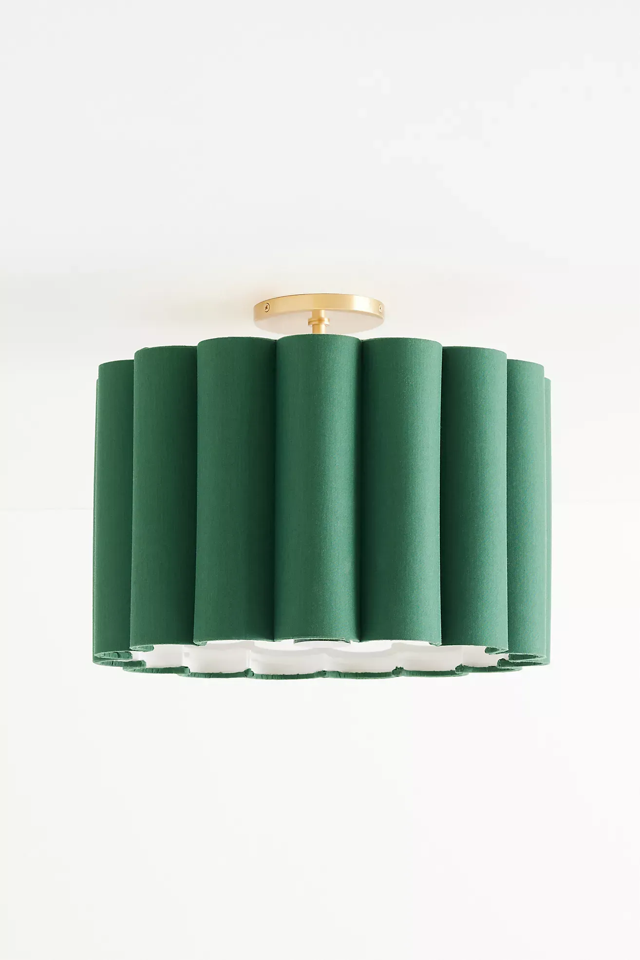 Maeve Scalloped Fabric Flush Mount Ceiling Light