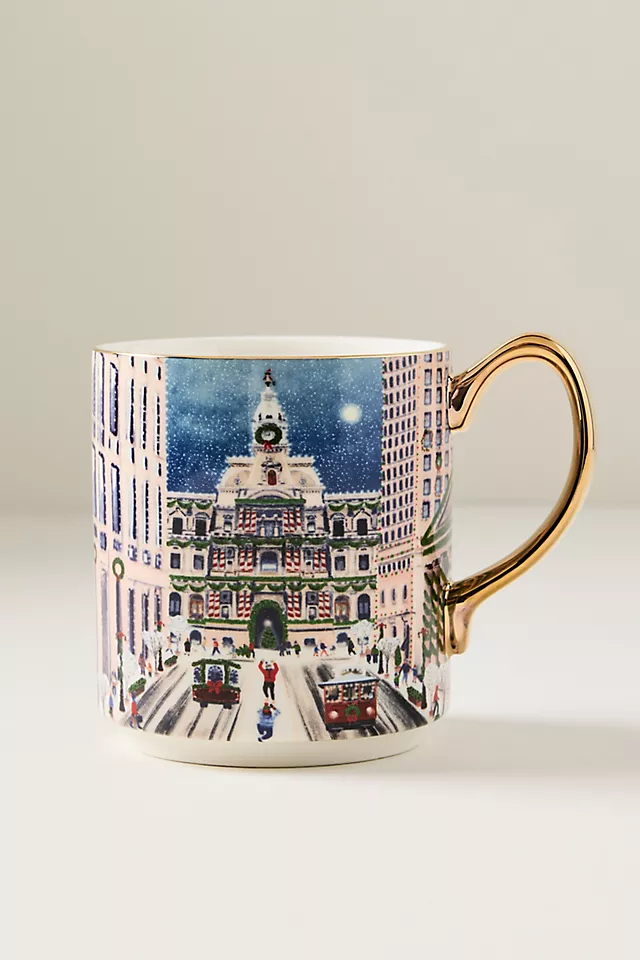 Holiday in the City Stoneware Mug