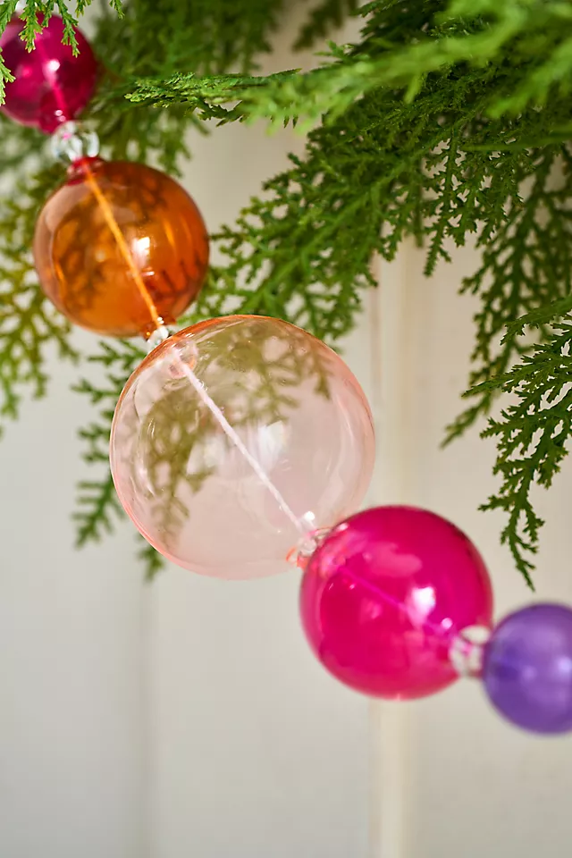 Transparent Glass Bauble Garland