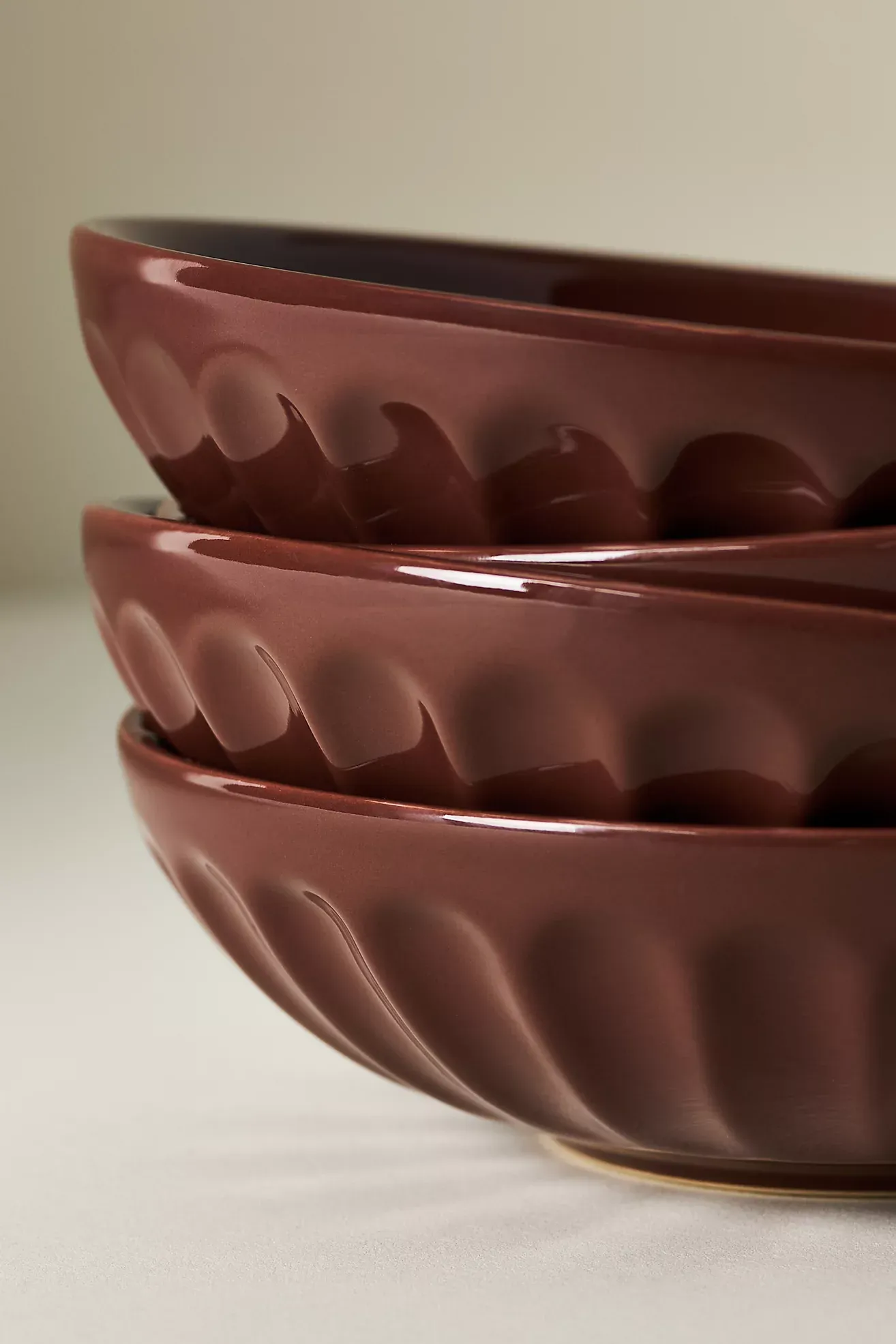 The Latte Stoneware Pasta Bowls, Set of 4: Amelie Edition