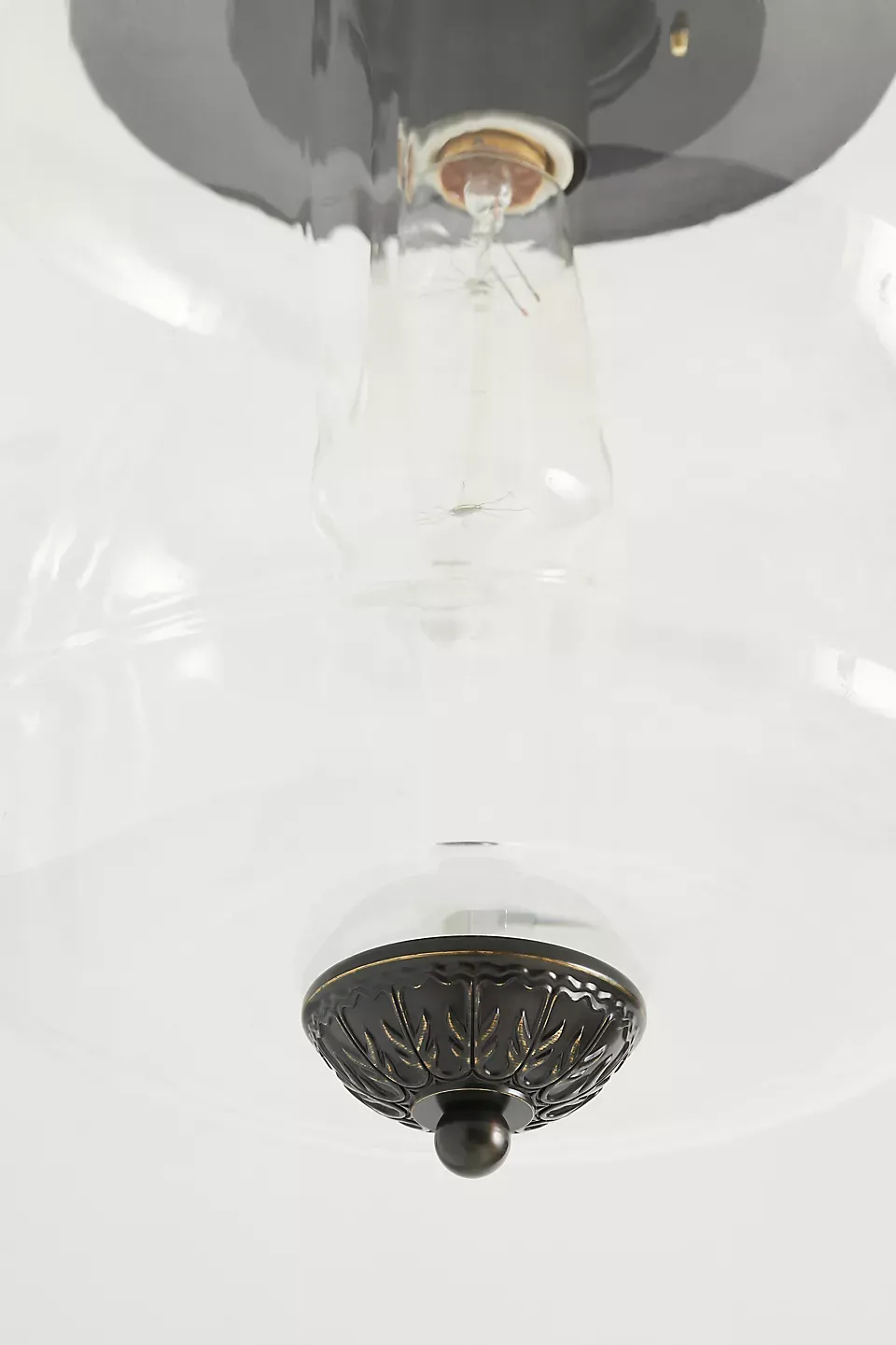 The Eloise Scallop Milk Glass Flush Mount Ceiling Light