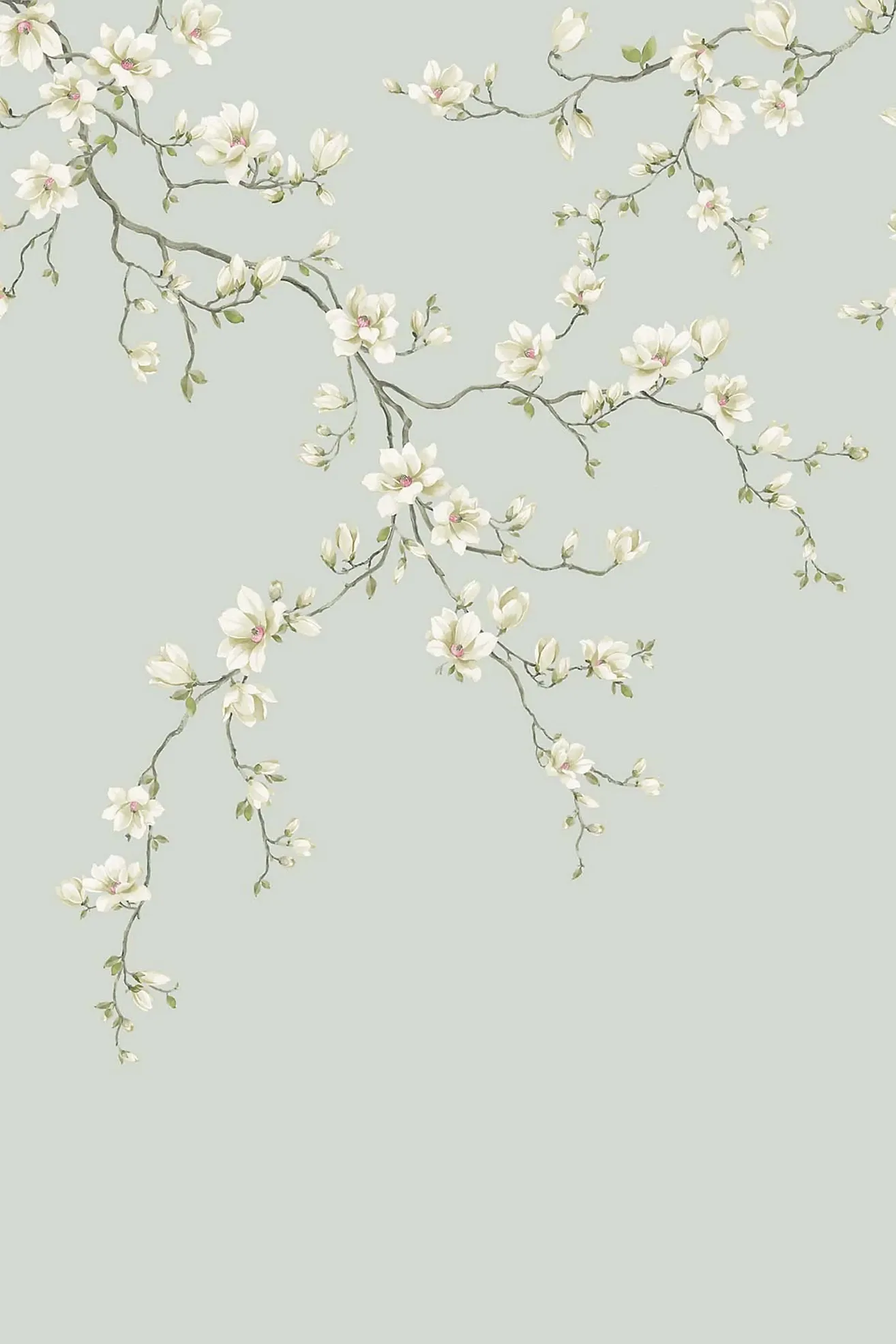 Ash Miyabi Bloom Unpasted 3-Panel Wall Mural