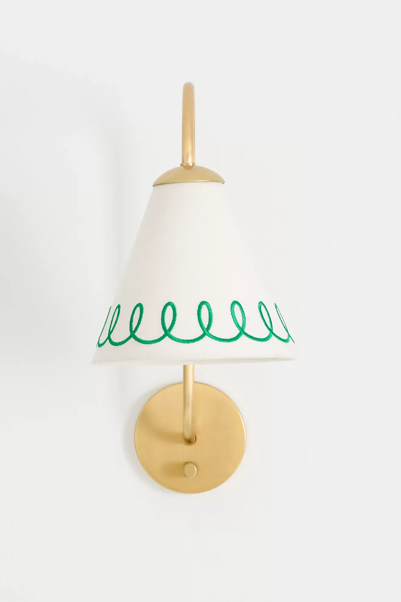 Maeve Embroidered Loop Shaded Sconce Wall Light