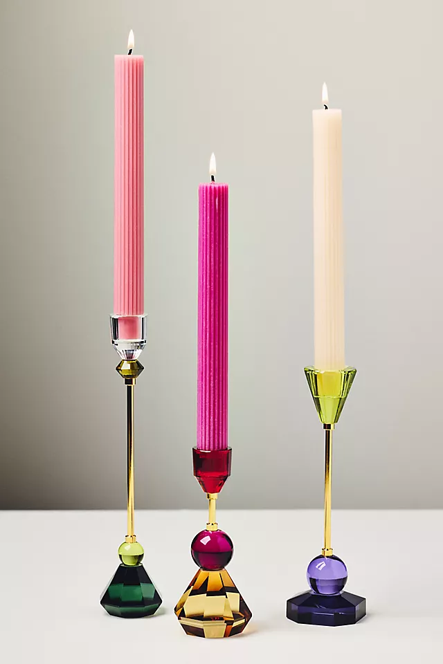 Cut Glass Candleholder