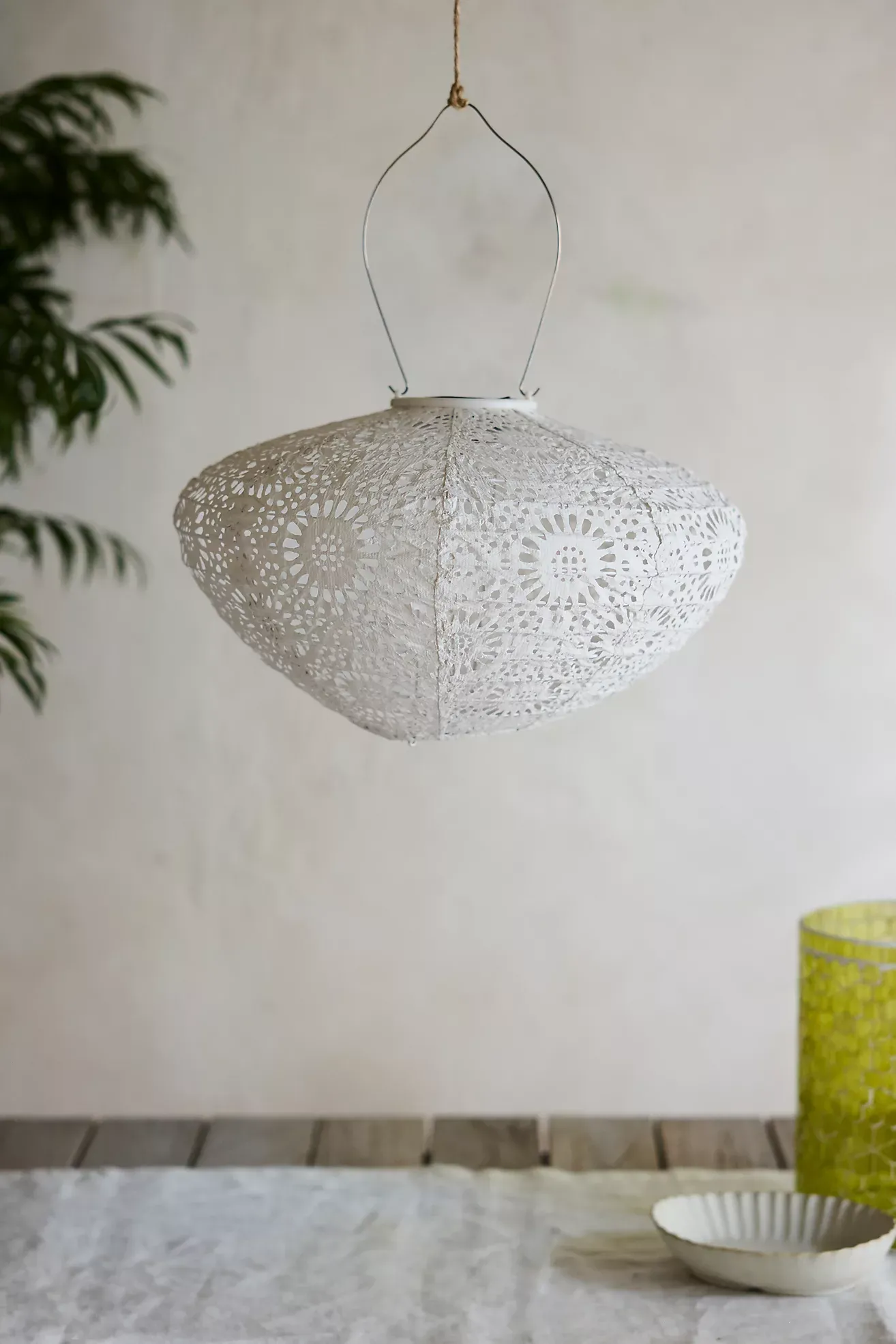 White Lace Solar Lantern