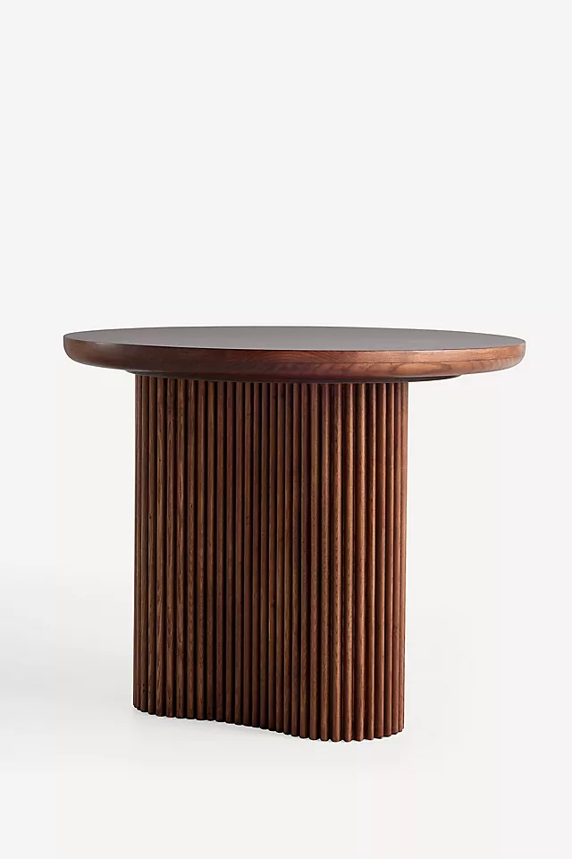 Scout Burl Wood Fluted Side Table