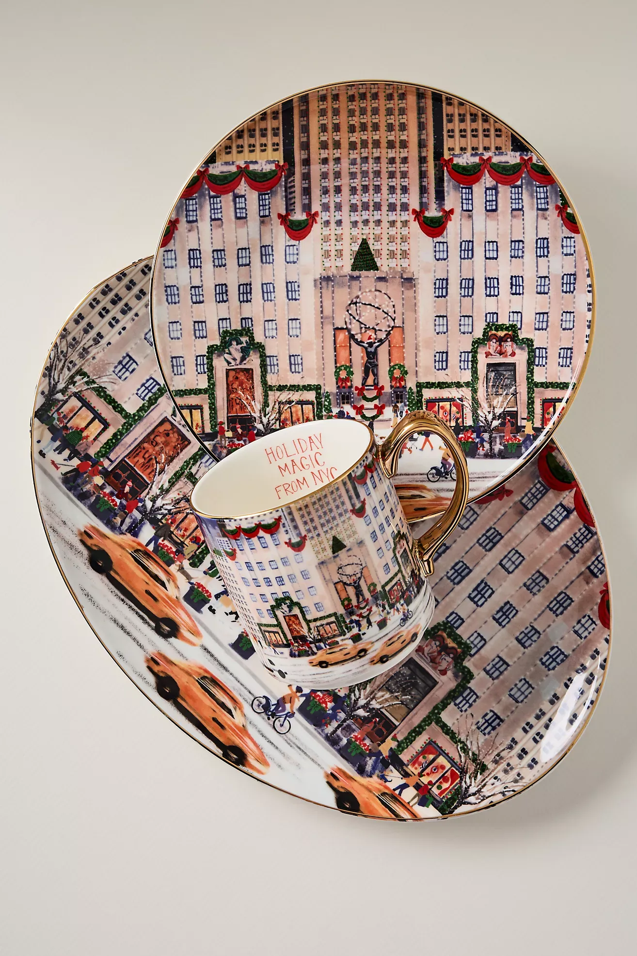 Holiday in the City Stoneware Platter