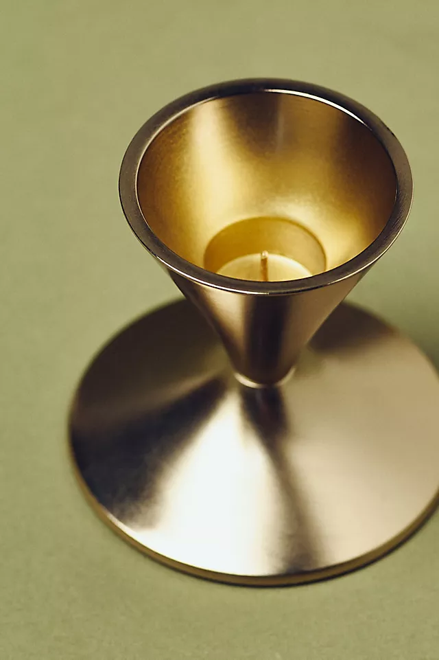 Naya Tinted Brass Lacquer Taper Candle Holder