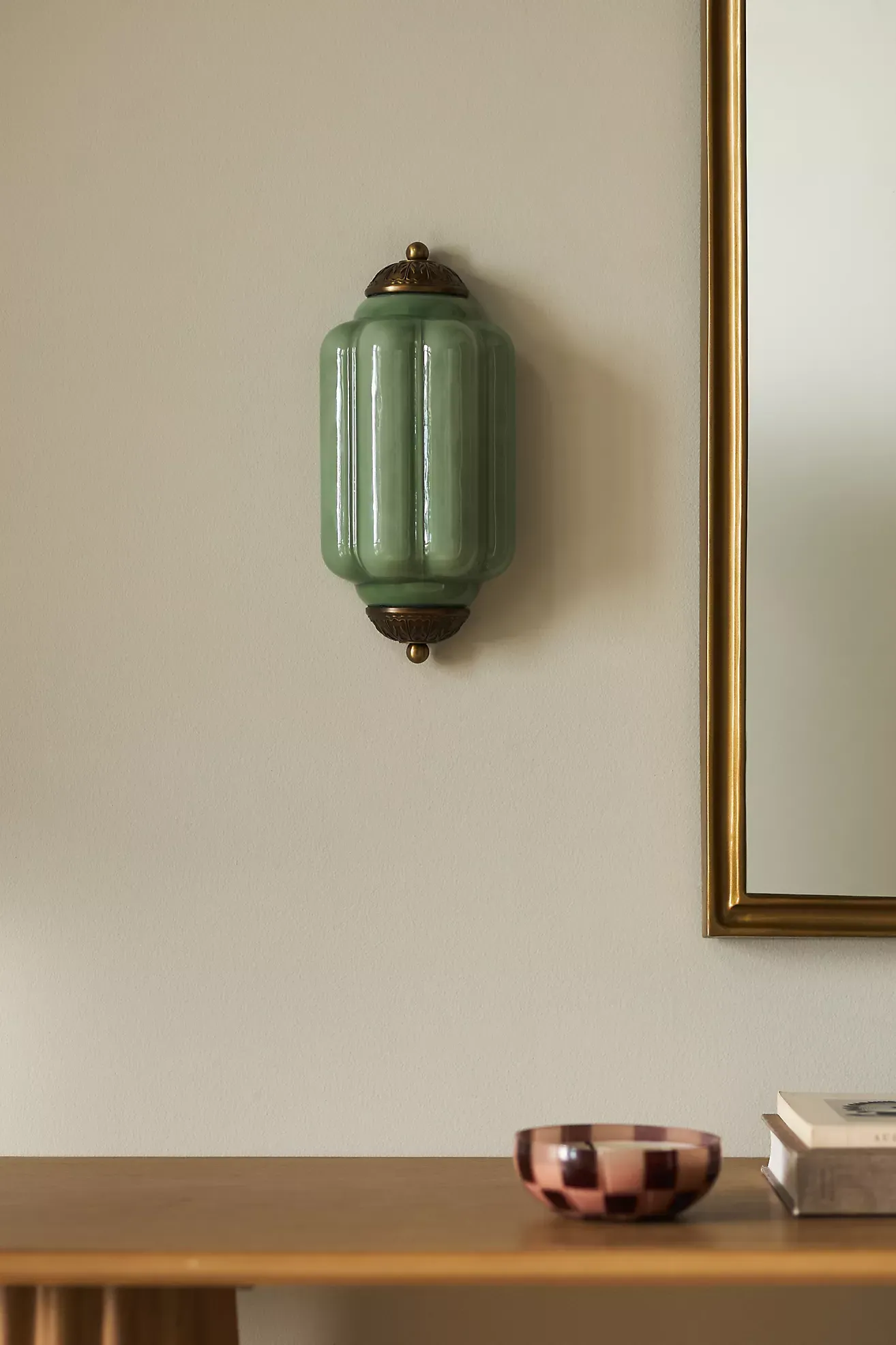 The Eloise Scallop Milk Glass Flush Sconce Wall Light
